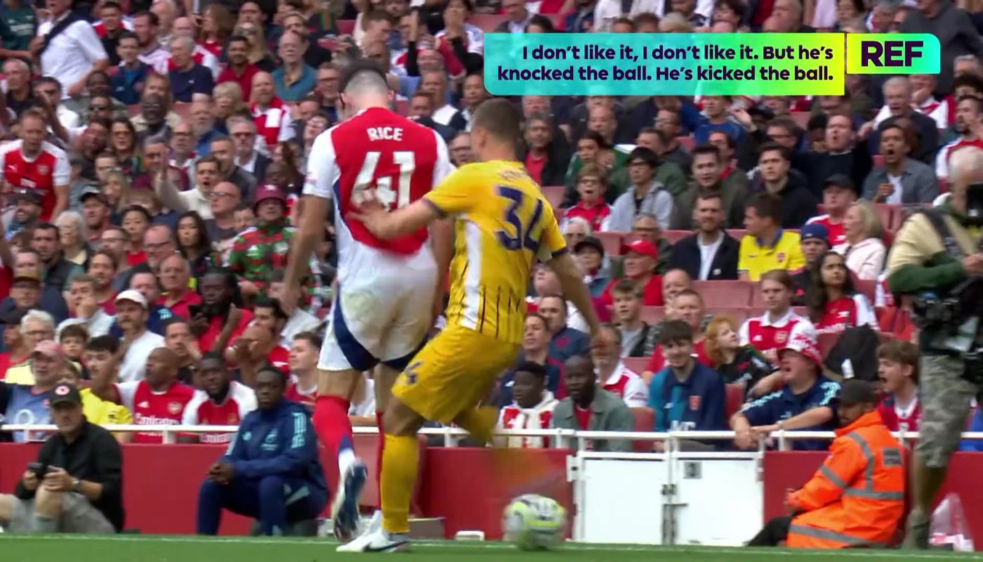 Rice red card v Brighton